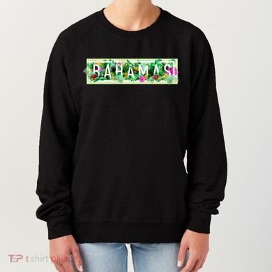 Bahamas Framed Floral Design Women's Sweatshirt