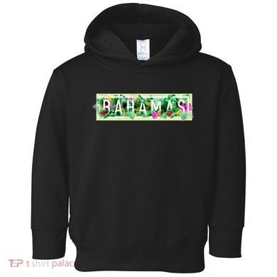 Bahamas Framed Floral Design Toddler Hoodie