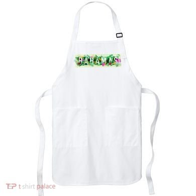 Bahamas Framed Floral Design Apron