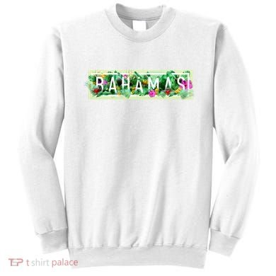 Bahamas Framed Floral Design Sweatshirt