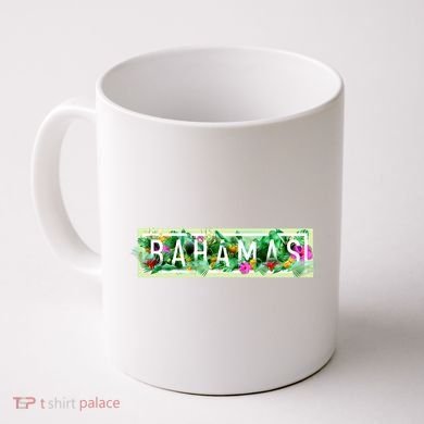 Bahamas Framed Floral Design Coffee Mug