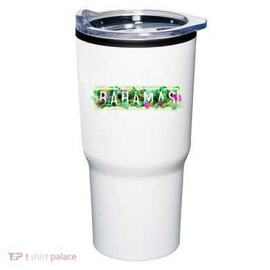 Bahamas Framed Floral Design Tumbler