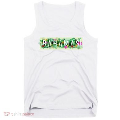 Bahamas Framed Floral Design Tank Top