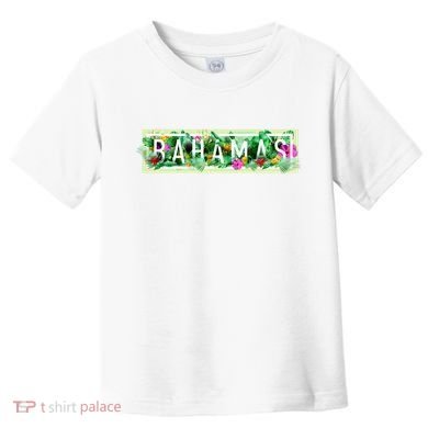 Bahamas Framed Floral Design Toddler T-Shirt