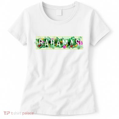 Bahamas Framed Floral Design Women's T-Shirt