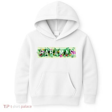 Bahamas Framed Floral Design Kids Hoodie