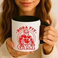 Boba Fit Fat Bodybuilding Gym Coffee Mug thumb 3