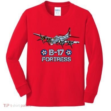 B17 Flying Fortress Bomber Kids Long Sleeve Shirt