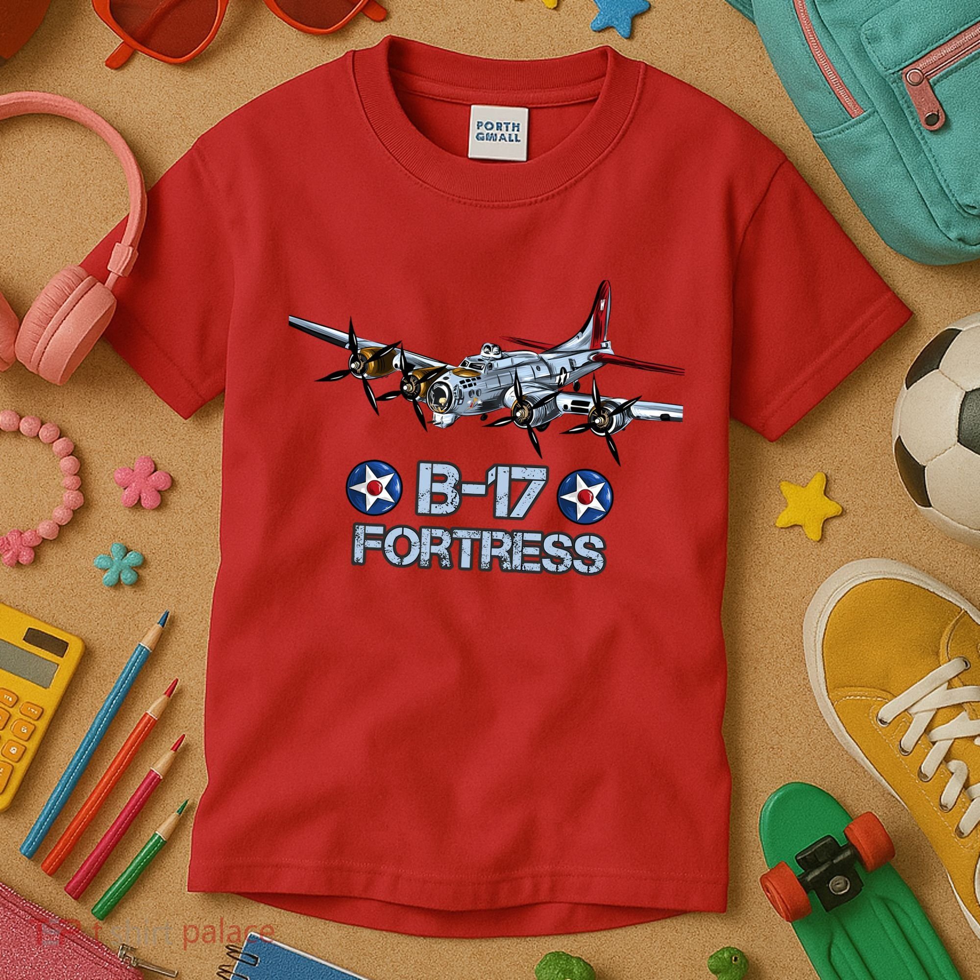 B17 Flying Fortress Bomber Kids T-Shirt