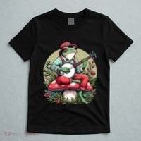 Banjo Froggy Fungi Serenade Cool Funny Frog Mystical Forest T-Shirt thumb 5