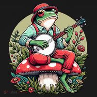 Banjo Froggy Fungi Serenade Cool Funny Frog Mystical Forest T-Shirt thumb 7