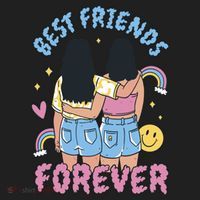Best Friends Forever Retro Cute Gift Women's Sweatshirt thumb 2