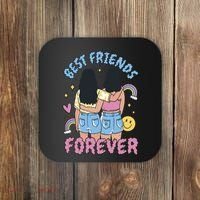 Best Friends Forever Retro Cute Gift Coaster thumb 0