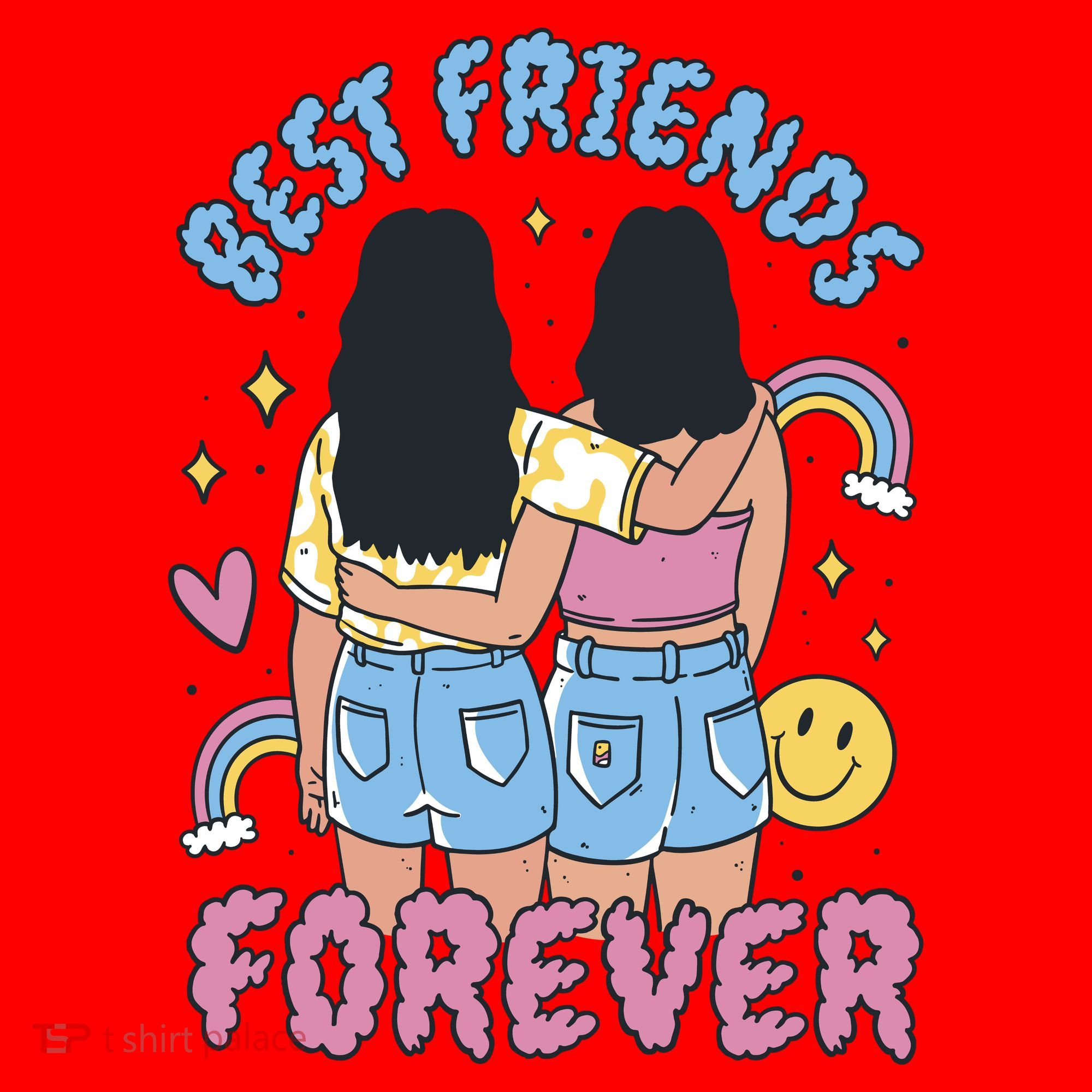 Best Friends Forever Retro Cute Gift Santa Hat