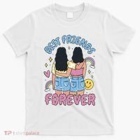 Best Friends Forever Retro Cute Gift T-Shirt thumb 0