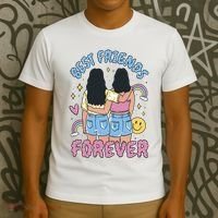 Best Friends Forever Retro Cute Gift T-Shirt thumb 3