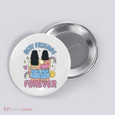Best Friends Forever Retro Cute Gift Button