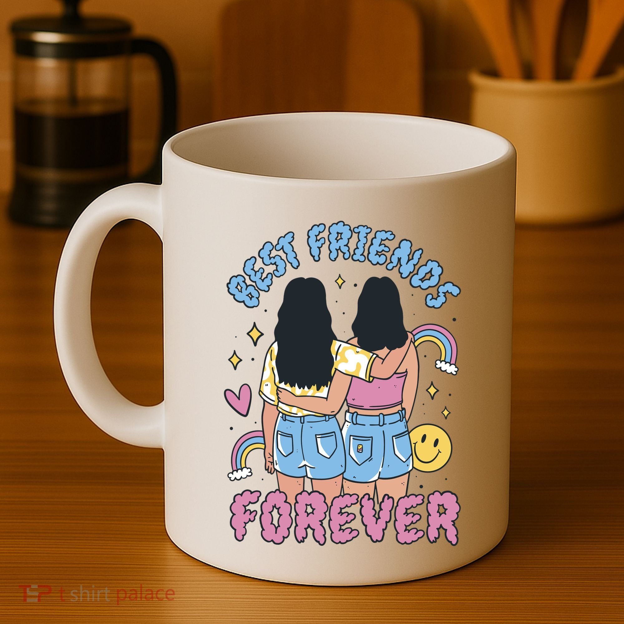 Best Friends Forever Retro Cute Gift Coffee Mug