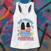 Best Friends Forever Retro Cute Gift Women's Tank Top thumb 3