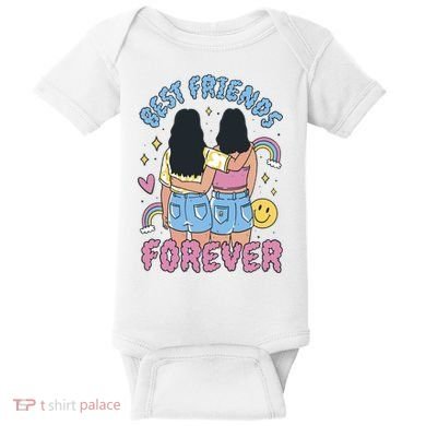Best Friends Forever Retro Cute Gift Baby Bodysuit