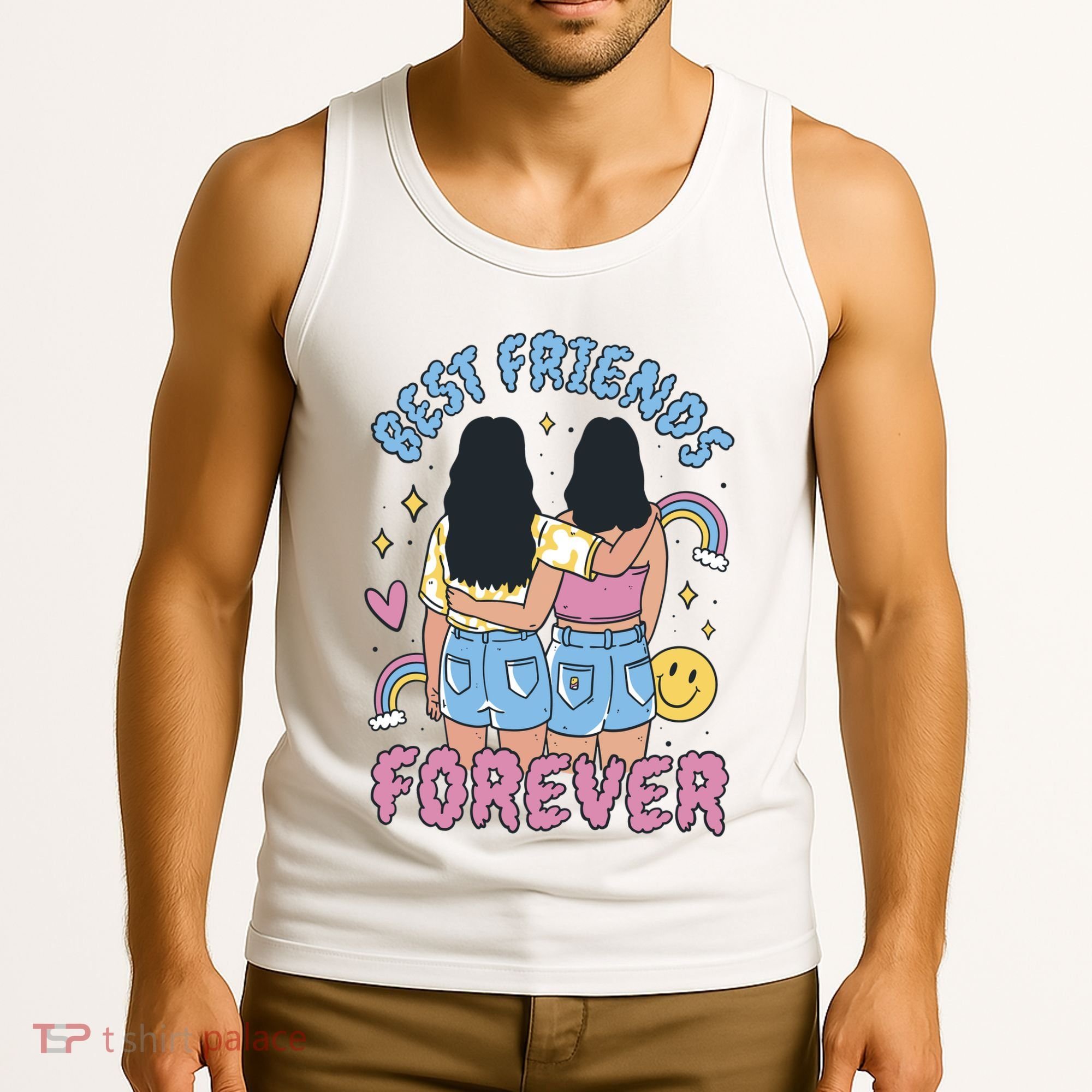 Best Friends Forever Retro Cute Gift Tank Top