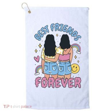 Best Friends Forever Retro Cute Gift Golf Towel