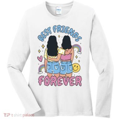Best Friends Forever Retro Cute Gift Women's Long Sleeve Shirt