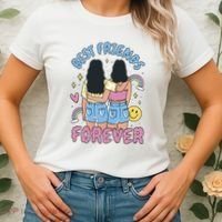 Best Friends Forever Retro Cute Gift Women's T-Shirt thumb 2