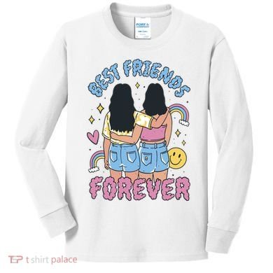 Best Friends Forever Retro Cute Gift Kids Long Sleeve Shirt
