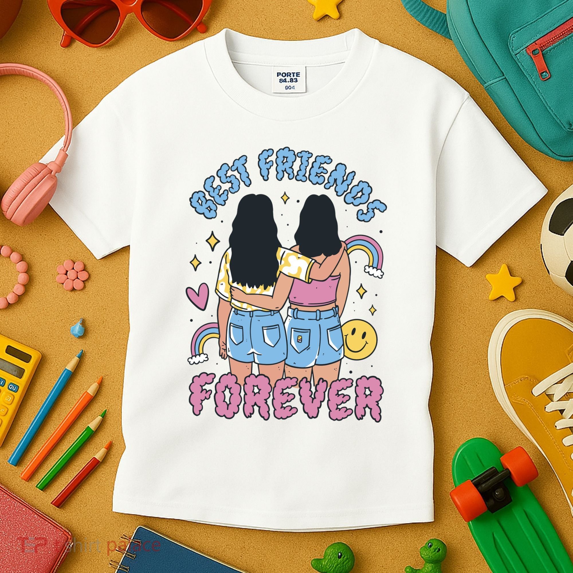 Best Friends Forever Retro Cute Gift Kids T-Shirt