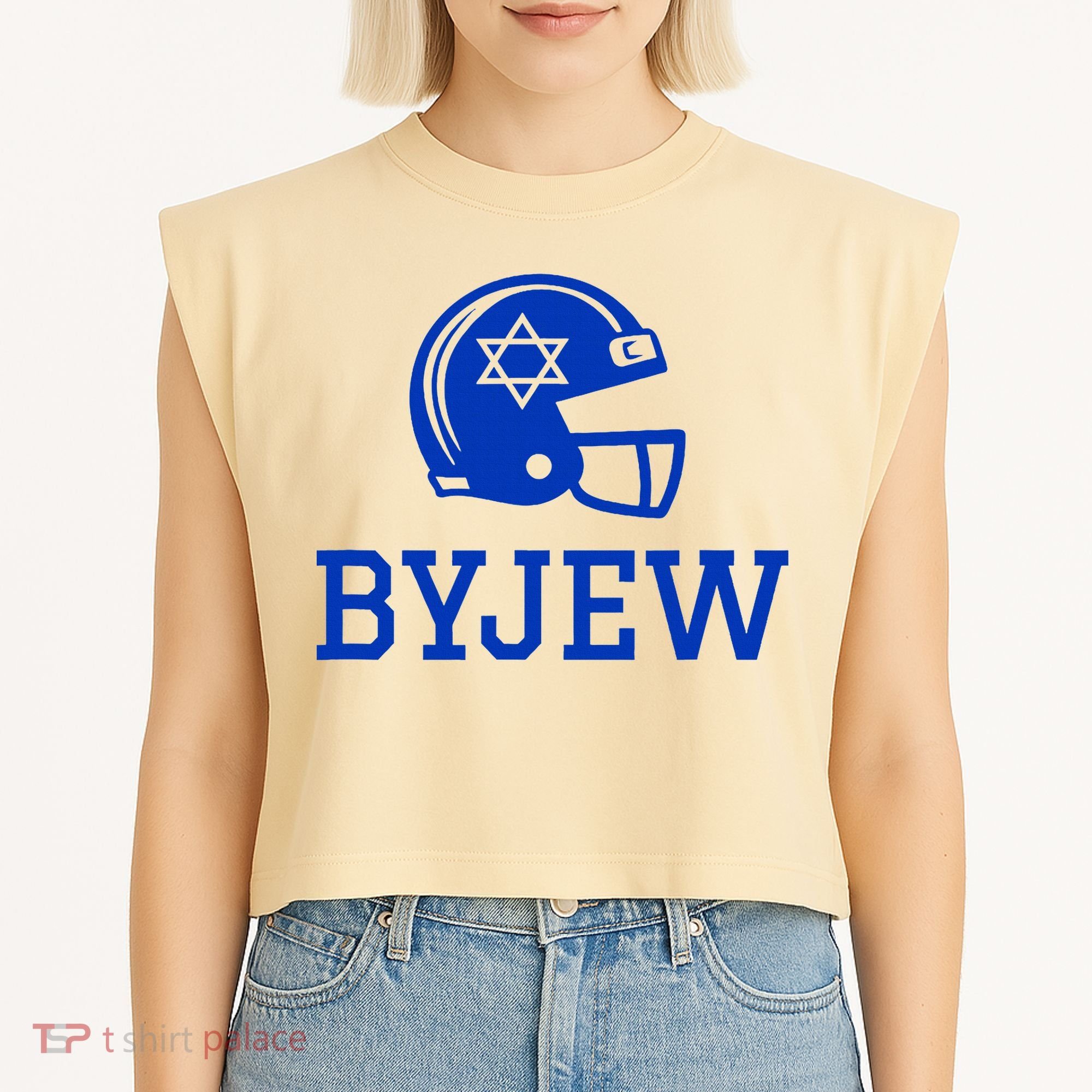 Byjew Funny Fan Merch Garment-Dyed Women's Muscle Tee
