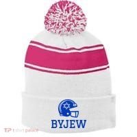 Byjew Funny Fan Merch Stripe Pom Pom Beanie thumb 0