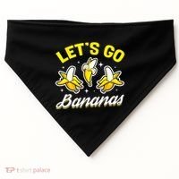 Banana Fruit Funny Lets Go Bananas Gift USA-Made Doggie Bandana thumb 0
