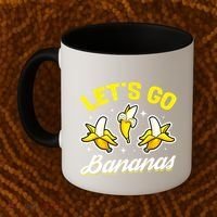Banana Fruit Funny Lets Go Bananas Gift Coffee Mug thumb 2