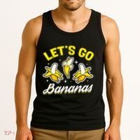 Banana Fruit Funny Lets Go Bananas Gift Tank Top thumb 3