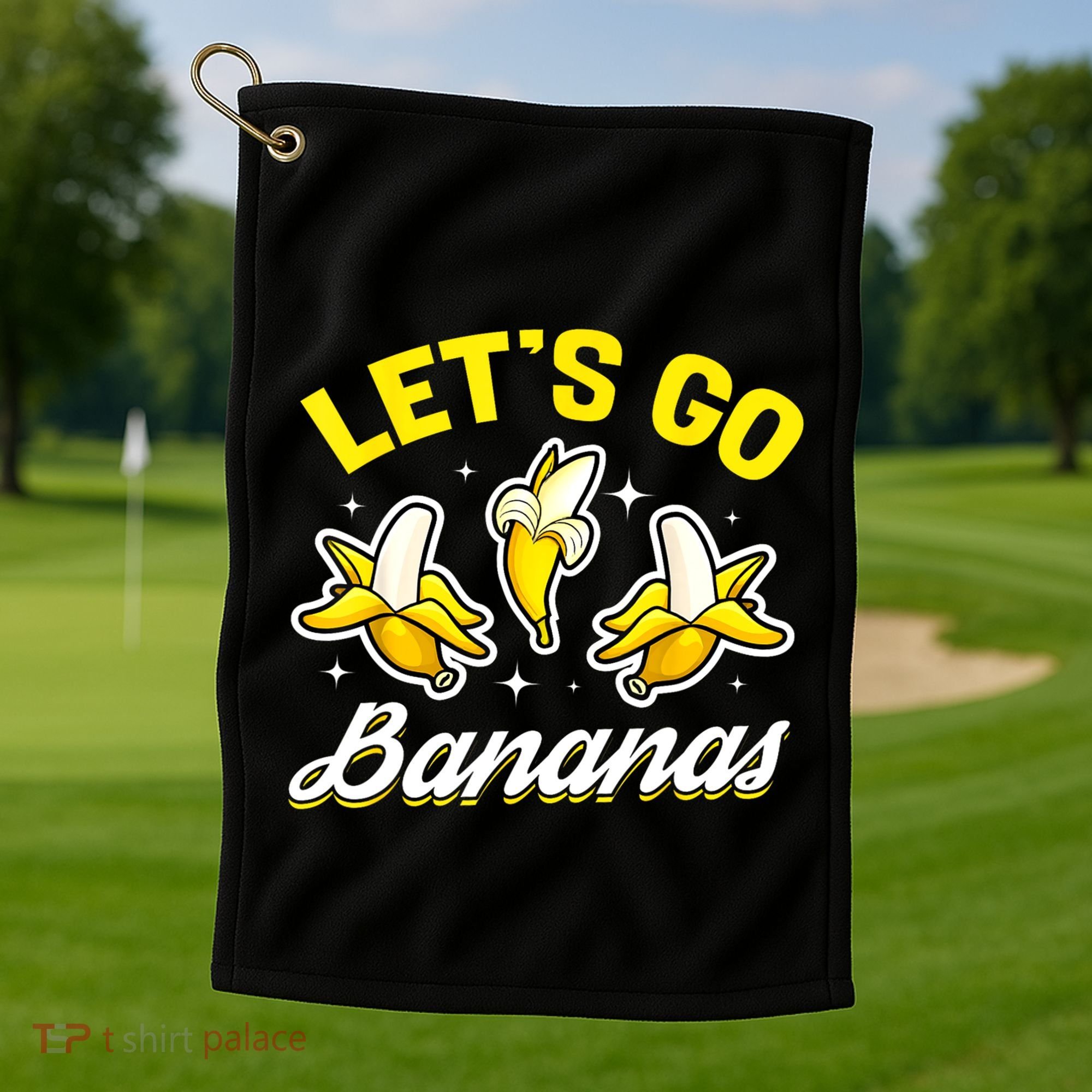 Banana Fruit Funny Lets Go Bananas Gift Golf Towel