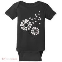 Bichon Frise Flower Fly Dandelion Funny Dog Lover Baby Bodysuit thumb 0