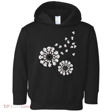Bichon Frise Flower Fly Dandelion Funny Dog Lover Toddler Hoodie