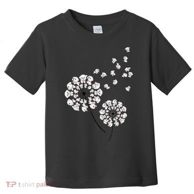 Bichon Frise Flower Fly Dandelion Funny Dog Lover Toddler T-Shirt