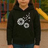 Bichon Frise Flower Fly Dandelion Funny Dog Lover Kids Hoodie thumb 3