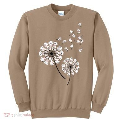 Bichon Frise Flower Fly Dandelion Funny Dog Lover Sweatshirt