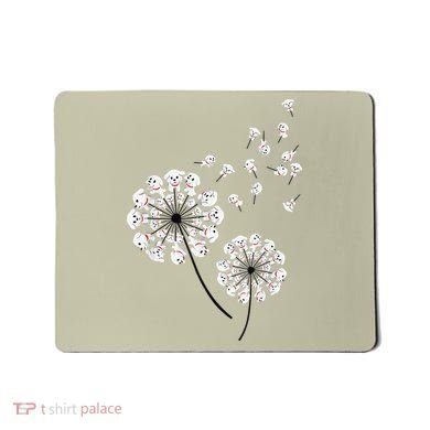 Bichon Frise Flower Fly Dandelion Funny Dog Lover Mousepad