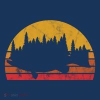 Bass Fishing Forest Sunset T-Shirt thumb 7