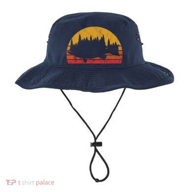 Bass Fishing Forest Sunset Bucket Hat