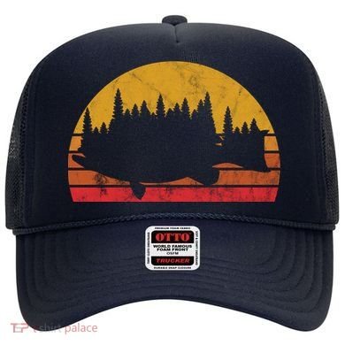 Bass Fishing Forest Sunset Hat
