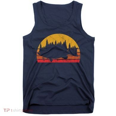 Bass Fishing Forest Sunset Tank Top