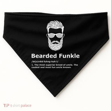 Bearded Funkle Funny Uncle Definition USA-Made Doggie Bandana