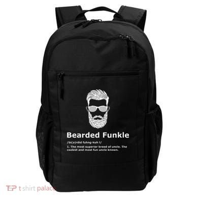 Bearded Funkle Funny Uncle Definition Backpack