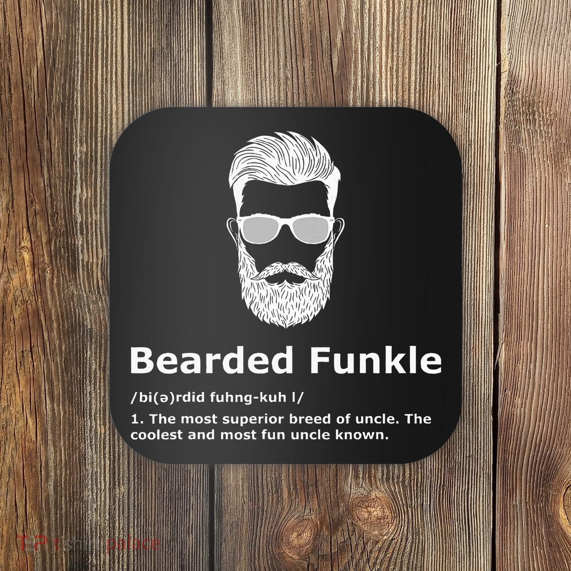 Bearded Funkle Funny Uncle Definition Coaster