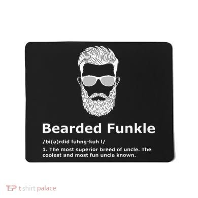 Bearded Funkle Funny Uncle Definition Mousepad